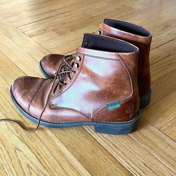 Eastland Mens High Fidelity Toe Cap Boots - Color Brown - Size 10D - Picture 1 of 9